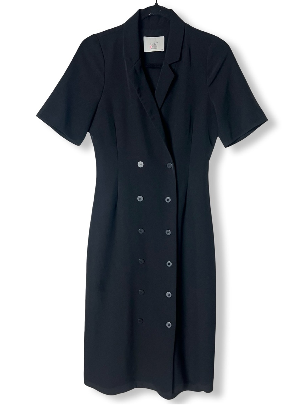 Just Female Black Double Breasted Blazer Midi Dress Corporate Goth Sz. XS